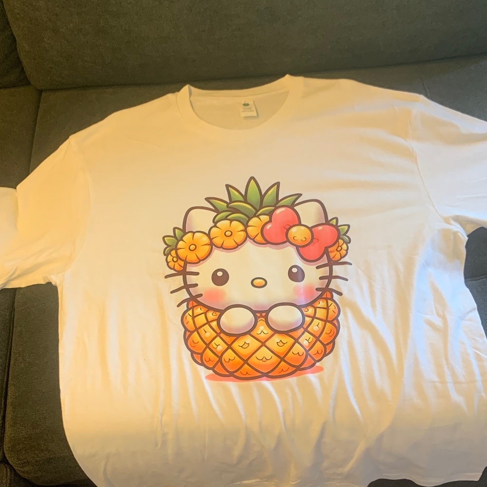 Cute Character White Short Sleeve Tee